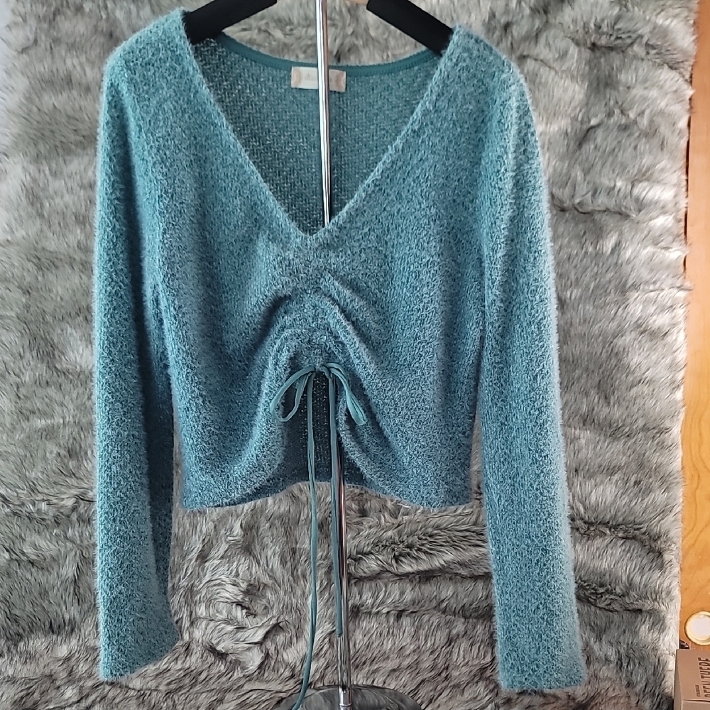 Altar'd State Teal Textured Sweater